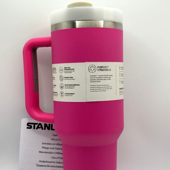STANLEY The FlowState Quencher H2.0 Tumbler 40 oz., Cosmo Pink NEW - Picture 4 of 8